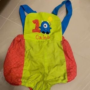 Caleb 1st birthday monster bash outfit